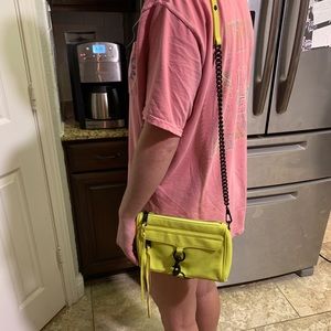 Neon yellow Rebecca Minkoff crossbody / purse